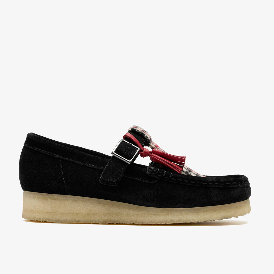 wallabee t-bar - zwarte tweedcombinatie